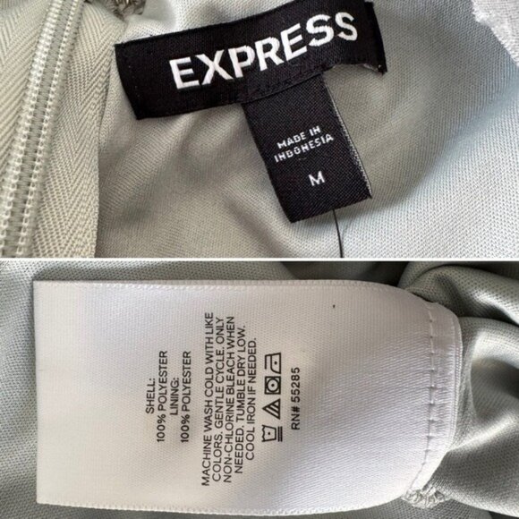 NWT Express floral long sleeve pleated wrap front romper spring M - Picture 11 of 12